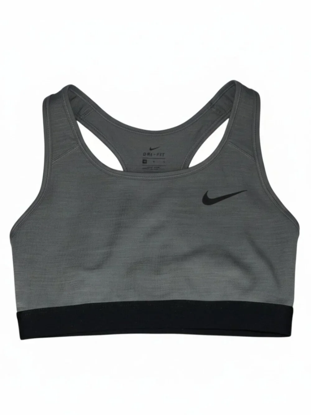Nike Gray & Black Dri‑Fit Racerback Sports Bra Size Small